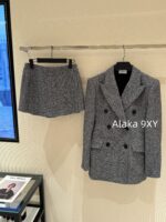 Yves Saint Laurent's sense of luxury  Heavy Industry herringbone pattern imported woolen coat for women 2024 autumn new Korean version slimming and thickening suit collar woolen coat - Image 26