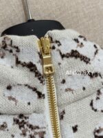 BALMAIN    French retro luxury24autumn/winter new collection elegant jacquard shoulder pad metal decoration B  Knitted dress for women. Slimming and slimming to enhance temperament - Image 6