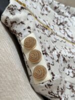 BALMAIN    French retro luxury24autumn/winter new collection elegant jacquard shoulder pad metal decoration B  Knitted dress for women. Slimming and slimming to enhance temperament - Image 7