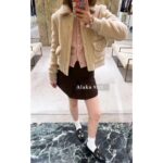 CELINE  2024 autumn and winter new gold button letter logo lamb fur lapel jacketCustomized gold molded buckle lining with exquisite matching - Image 18
