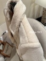 CELINE  2024 autumn and winter new gold button letter logo lamb fur lapel jacketCustomized gold molded buckle lining with exquisite matching - Image 26