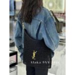 Yves Saint Laurent  24ss show style  a musthave item for Bai Fumei Island vacation  Lafite Grass mesh bag with metal logo shopping bag. - Image 7