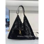 Yves Saint Laurent  24ss show style  a musthave item for Bai Fumei Island vacation  Lafite Grass mesh bag with metal logo shopping bag. - Image 8