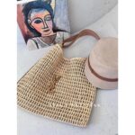 Yves Saint Laurent  24ss show style  a musthave item for Bai Fumei Island vacation  Lafite Grass mesh bag with metal logo shopping bag. - Image 15