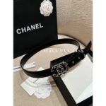 Chanel's "White Beauty Fashion Mind Accessories"   24ss New Series Heavy Industry Diamond Grid Chain Logo Genuine Leather Belt for Women - Image 3