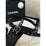 Chanel's "White Beauty Fashion Mind Accessories"   24ss New Series Heavy Industry Diamond Grid Chain Logo Genuine Leather Belt for Women - Image 9