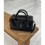 Yves Saint Laurent is a musthave for European and American supermodels traveling ” Liya Retro luggage bag/bowling briefcaseInvincible functionality with full leather calf leather - Image 16