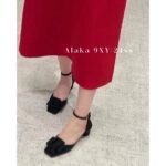 Dior Super Beautiful24ss Summer New Collection, IDLY socialite temperament, French style onepiece leather rhinestone sandals, women's summer hollow square buckle highheeled sandals - Image 19