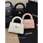 Chanel's own collection. 23k musthave/new handle Kelly bagAvailable in full color, imported original C glossy leather material, small size 8  12.5  4cm - Image 8