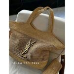 Yves Saint Laurent's "musthave wardrobe outfit for white rich beauty"   24p latest fashion show signature letter pearl logo genuine leather belt - Image 3