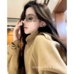 miumiu  Zhang Yuanying's metal letter technology borderless curved sunglasses are here24ss musthave for spring and summer, UV protection and sun protection - Image 16