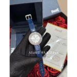 PIAGET's Exquisite White Rich Beauty Private Clothing Dressing Accessories  Full Diamond Disc "Time Runs" Women's Watch  Genuine crocodile embossed watch strap