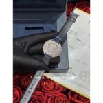 PIAGET's Exquisite White Rich Beauty Private Clothing Dressing Accessories  Full Diamond Disc "Time Runs" Women's Watch  Genuine crocodile embossed watch strap - Image 3