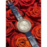 PIAGET's Exquisite White Rich Beauty Private Clothing Dressing Accessories  Full Diamond Disc "Time Runs" Women's Watch  Genuine crocodile embossed watch strap - Image 6