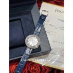 PIAGET's Exquisite White Rich Beauty Private Clothing Dressing Accessories  Full Diamond Disc "Time Runs" Women's Watch  Genuine crocodile embossed watch strap - Image 9