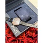 PIAGET's Exquisite White Rich Beauty Private Clothing Dressing Accessories  Full Diamond Disc "Time Runs" Women's Watch  Genuine crocodile embossed watch strap - Image 11