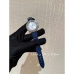 PIAGET's Exquisite White Rich Beauty Private Clothing Dressing Accessories  Full Diamond Disc "Time Runs" Women's Watch  Genuine crocodile embossed watch strap - Image 12