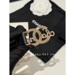 Chanel's "musthave wardrobe outfit for white and rich beauty"   24p latest fashion show signature letter pearl logo genuine leather belt