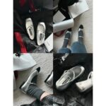 Chanel  24p Early Spring New Collection  Self preserved High end Silver Mary Jane Pointed Water Diamond Single Shoes for Women. - Image 5