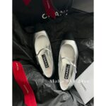 Chanel  24p Early Spring New Collection  Self preserved High end Silver Mary Jane Pointed Water Diamond Single Shoes for Women. - Image 6