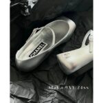Chanel  24p Early Spring New Collection  Self preserved High end Silver Mary Jane Pointed Water Diamond Single Shoes for Women. - Image 11