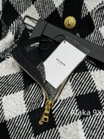 BALMAIN autumn and winter new collection  temperament black and white diamond grid round neck cardiganhip hugging skirt for women to show off their weight and figure. - Image 18