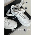 Chanel 8/15_ 23a's most beautiful pair of white shoes CC version Air Force One. Black and white optional gift box packaging - Image 7