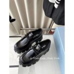 Prada 9.27 23a latest thick soled gear glossy leather thick soled sponge shoes. Show off your long legs and height, with a strong girlish vibe - Image 11