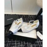 Chanel's own collection  the most beautiful pair of pointed single shoes in 23k. Three dimensional resin camellias embellish the small slope and design, showcasing the leg lengthening artifact - Image 4