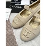 Chanel  The most beautiful pair of 24C Mary Jane is hereMilk white is really cute, imported original C corduroy fabric. Self retention funds - Image 6