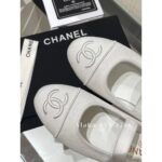 Chanel  The most beautiful pair of 24C Mary Jane is hereMilk white is really cute, imported original C corduroy fabric. Self retention funds - Image 14