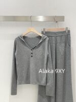 Chrome Hearts Reserved/2022ss Early Autumn New Cruo   Cross hot stamping fashionable sports suit women's hooded sweatshirt casual wide leg pants twopiece set trendy autumn casual lazy suit, this set is still the most practical to wear, giving people a comfortable and free relaxed state! Highlighting the casual and lazy temperament, the printed pattern has many scenes, with some exquisite and unique feelings. The high waisted design enhances the waistline and elongates the leg lines, creating a paper figure effect - Image 8