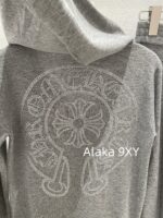 Chrome Hearts Reserved/2022ss Early Autumn New Cruo   Cross hot stamping fashionable sports suit women's hooded sweatshirt casual wide leg pants twopiece set trendy autumn casual lazy suit, this set is still the most practical to wear, giving people a comfortable and free relaxed state! Highlighting the casual and lazy temperament, the printed pattern has many scenes, with some exquisite and unique feelings. The high waisted design enhances the waistline and elongates the leg lines, creating a paper figure effect - Image 11