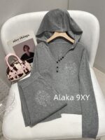 Chrome Hearts Reserved/2022ss Early Autumn New Cruo   Cross hot stamping fashionable sports suit women's hooded sweatshirt casual wide leg pants twopiece set trendy autumn casual lazy suit, this set is still the most practical to wear, giving people a comfortable and free relaxed state! Highlighting the casual and lazy temperament, the printed pattern has many scenes, with some exquisite and unique feelings. The high waisted design enhances the waistline and elongates the leg lines, creating a paper figure effect - Image 22