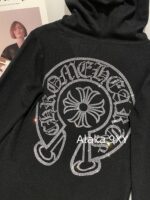 Chrome Hearts Reserved/2022ss Early Autumn New Cruo   Cross hot stamping fashionable sports suit women's hooded sweatshirt casual wide leg pants twopiece set trendy autumn casual lazy suit, this set is still the most practical to wear, giving people a comfortable and free relaxed state! Highlighting the casual and lazy temperament, the printed pattern has many scenes, with some exquisite and unique feelings. The high waisted design enhances the waistline and elongates the leg lines, creating a paper figure effect - Image 27