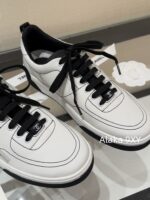 CHANEL High Edition  25C New SeriesHeavy Industry Comic Embroidery Logo Classic Black and White Color blocked Panda Board Shoes/Sports Shoes for Women - Image 10
