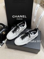 CHANEL High Edition  25C New SeriesHeavy Industry Comic Embroidery Logo Classic Black and White Color blocked Panda Board Shoes/Sports Shoes for Women - Image 15