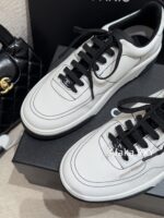 CHANEL High Edition  25C New SeriesHeavy Industry Comic Embroidery Logo Classic Black and White Color blocked Panda Board Shoes/Sports Shoes for Women - Image 17