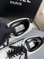 CHANEL High Edition  25C New SeriesHeavy Industry Comic Embroidery Logo Classic Black and White Color blocked Panda Board Shoes/Sports Shoes for Women - Image 18