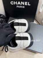 CHANEL High Edition  25C New SeriesHeavy Industry Comic Embroidery Logo Classic Black and White Color blocked Panda Board Shoes/Sports Shoes for Women - Image 19