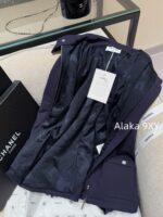 CHANEL 24B Autumn/Winter New Collection  Cotton padded sports and leisure jacket with zipper style stand up collar pocket for women. Highly comfortable and sporty to wear - Image 3