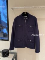 CHANEL 24B Autumn/Winter New Collection  Cotton padded sports and leisure jacket with zipper style stand up collar pocket for women. Highly comfortable and sporty to wear - Image 10