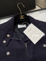 CHANEL 24B Autumn/Winter New Collection  Cotton padded sports and leisure jacket with zipper style stand up collar pocket for women. Highly comfortable and sporty to wear - Image 14