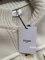 celine   24FW AutumnWinter New Collection Heavy Industry Triumph Men Pocket Logo Knitted Sweater Women's Stand up Collar Cardigan Lazy Wool Sweater Jacket Women - Image 18