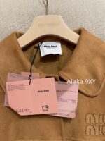 MIUMIU Korean Women's Tall Dress  Autumn and winter new 24 brown suede bathrobe style mid length coat for women. - Image 3