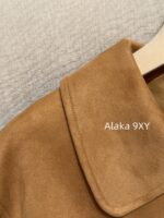 MIUMIU Korean Women's Tall Dress  Autumn and winter new 24 brown suede bathrobe style mid length coat for women. - Image 4
