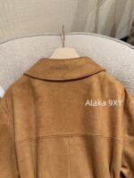 MIUMIU Korean Women's Tall Dress  Autumn and winter new 24 brown suede bathrobe style mid length coat for women. - Image 9