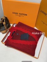 LOUIS VUITTON   24 Autumn/Winter New Collection  Letter Emblem Color blocked Stripe Vneck Pearl Button Knitted Sweater Fashion Cardigan Sweater Unisex Loose fit - Image 8