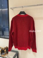 LOUIS VUITTON   24 Autumn/Winter New Collection  Letter Emblem Color blocked Stripe Vneck Pearl Button Knitted Sweater Fashion Cardigan Sweater Unisex Loose fit - Image 15