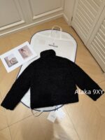Moncler   24 Autumn/Winter New Collection Plush Lamb Hair Teddy High Collar Jacket Down Jacket. 90 National Standard White Duck Velvet Material - Image 3